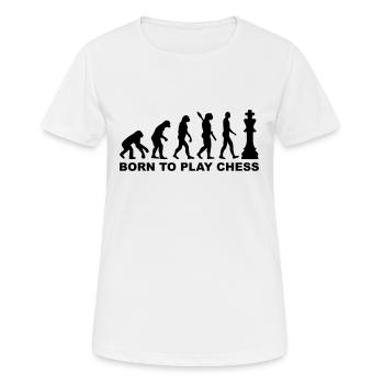 Evolution Chess - T-shirt respirant Femme - blanc - Devant - AI Model Female 172 dark (172cm)
