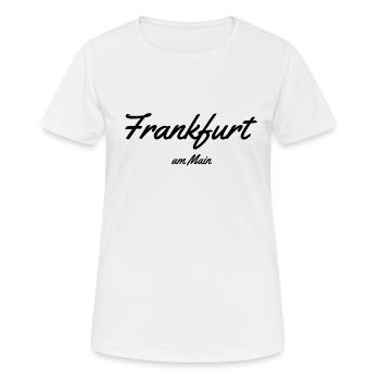 Francfort-sur-le-Main - T-shirt respirant Femme - blanc - Devant - AI Model Female 172 dark (172cm)