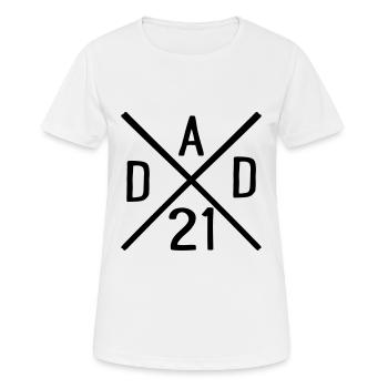 DAD 21 - T-shirt respirant Femme - blanc - Devant - AI Model Female 172 dark (172cm)