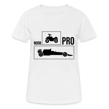 Noob vs Pro Car - T-shirt respirant Femme - blanc - Devant - AI Model Female 172 dark (172cm)