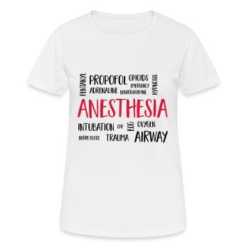 anesthesiacluster - Women's Breathable T-Shirt - white - Front - AI Model Female 172 dark (172cm)