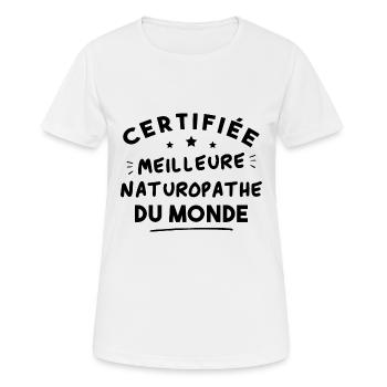 Certified best naturopath in the world - Women's Breathable T-Shirt - white - Front - AI Model Female 172 dark (172cm)