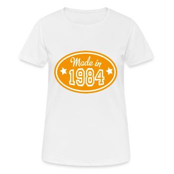 1984 - Frauen T-Shirt atmungsaktiv - Weiß - Vorne - AI Model Female 172 dark (172cm)