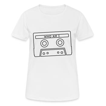 Cassette audio rétro - T-shirt respirant Femme - blanc - Devant - AI Model Female 172 dark (172cm)
