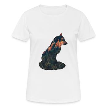 Renard silencieux dans la forêt Nature Sauvage Arbres d’automne - T-shirt respirant Femme - blanc - Devant - AI Model Female 172 dark (172cm)