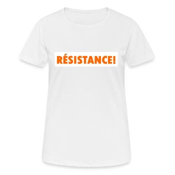 Rèsistance - Women's Breathable T-Shirt - white - Front - AI Model Female 172 dark (172cm)