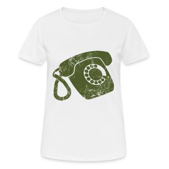 Generation Wählscheibe Festnetz Telefon - Frauen T-Shirt atmungsaktiv - Weiß - Vorne - AI Model Female 172 dark (172cm)