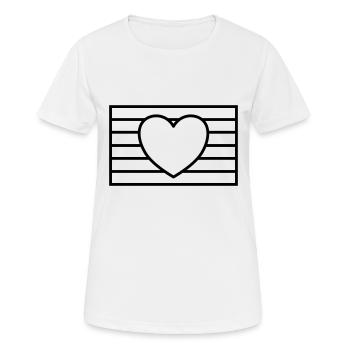 Abstrakte LGBTQ Regenbogenfahne - Frauen T-Shirt atmungsaktiv - Weiß - Vorne - AI Model Female 172 dark (172cm)
