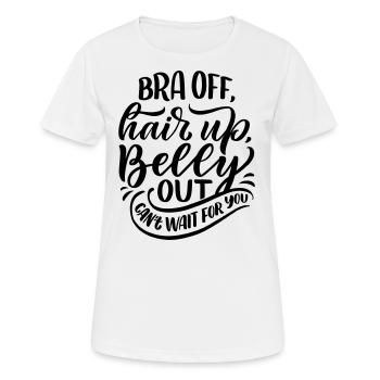 Soutien-gorge du ventre dehors Ventre Dehors Enceinte Enceinte - T-shirt respirant Femme - blanc - Devant - AI Model Female 172 dark (172cm)