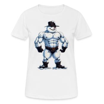 D’accord... un bonhomme de neige bodybuilder... - T-shirt respirant Femme - blanc - Devant - AI Model Female 172 dark (172cm)