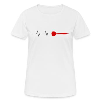 Dart Heartbeat ECG Heartline 180 Gift Idea - Women's Breathable T-Shirt - white - Front - AI Model Female 172 dark (172cm)