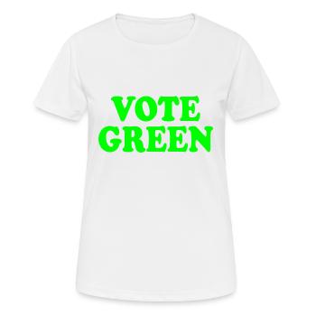 Vote green - Women's Breathable T-Shirt - white - Front - AI Model Female 172 dark (172cm)