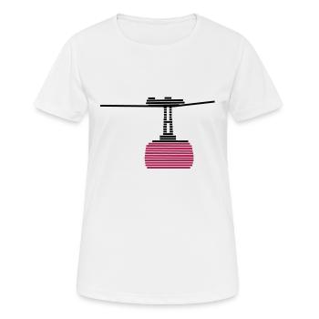 cable car - Women's Breathable T-Shirt - white - Front - AI Model Female 172 dark (172cm)