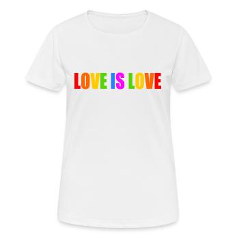 Love is love - T-shirt respirant Femme - blanc - Devant - AI Model Female 172 dark (172cm)