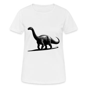 Riesiger Dino Brachiosaurus Dinosaurier - Frauen T-Shirt atmungsaktiv - Weiß - Vorne - AI Model Female 172 dark (172cm)