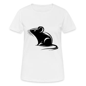 Dessin de petite souris mignonne - T-shirt respirant Femme - blanc - Devant - AI Model Female 172 dark (172cm)