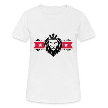 Bannière tête de Lion - tête de lion - T-shirt respirant Femme - blanc - Devant - AI Model Female 172 dark (172cm)