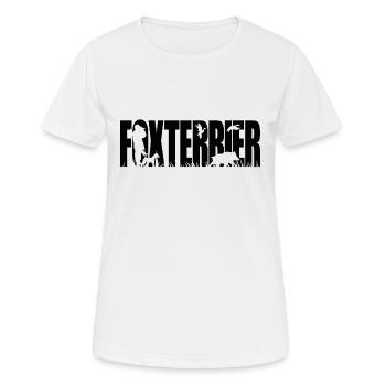 FOXTERRIER glatthaar Jagdhund Jagdhunde Wilsigns - Frauen T-Shirt atmungsaktiv - Weiß - Vorne - AI Model Female 172 dark (172cm)