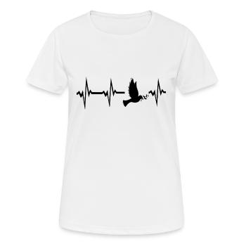 Ich lebe in Friede und Harmonie - Frauen T-Shirt atmungsaktiv - Weiß - Vorne - AI Model Female 172 dark (172cm)