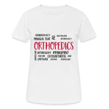 orthopedics - Frauen T-Shirt atmungsaktiv - Weiß - Vorne - AI Model Female 172 dark (172cm)