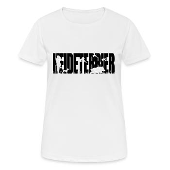 HEIDETERRIER Jagdhunde Jagdhund Wilsigns - Frauen T-Shirt atmungsaktiv - Weiß - Vorne - AI Model Female 172 dark (172cm)