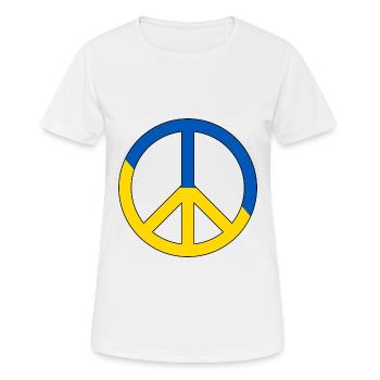 Paix Symbole de paix Signe de paix Ukrainien - T-shirt respirant Femme - blanc - Devant - AI Model Female 172 dark (172cm)