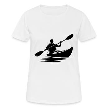 Bateau kayak maniable pour les excursions en kayak - T-shirt respirant Femme - blanc - Devant - AI Model Female 172 dark (172cm)