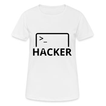 Hacker Informatiker Computer Programmierer - Frauen T-Shirt atmungsaktiv - Weiß - Vorne - AI Model Female 172 dark (172cm)