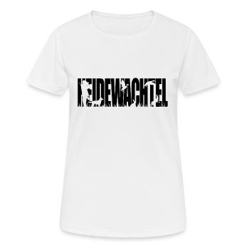 HEIDEWACHTEL Jagdhund Jagdhunde Wilsigns - Frauen T-Shirt atmungsaktiv - Weiß - Vorne - AI Model Female 172 dark (172cm)