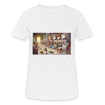 Die Tafel - Frauen T-Shirt atmungsaktiv - Weiß - Vorne - AI Model Female 172 dark (172cm)
