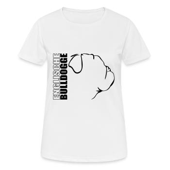 ENGLISCHE BULLDOGGE PROFIL - Frauen T-Shirt atmungsaktiv - Weiß - Vorne - AI Model Female 172 dark (172cm)
