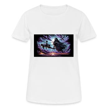 Vol de la Faucheuse - T-shirt respirant Femme - blanc - Devant - AI Model Female 172 dark (172cm)