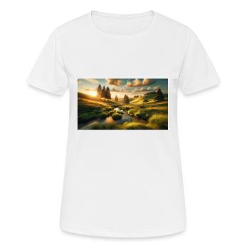 Paysage - T-shirt respirant Femme - blanc - Devant - AI Model Female 172 dark (172cm)