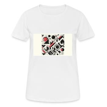 Abstract - Women's Breathable T-Shirt - white - Front - AI Model Female 172 dark (172cm)
