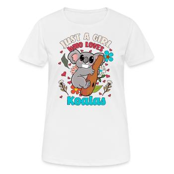 Koala girl woman eucalyptus gift marsupial - Women's Breathable T-Shirt - white - Front - AI Model Female 172 dark (172cm)