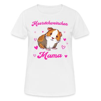 Meerschweinchen Mama Guinea Nagetier Meerschwein - Frauen T-Shirt atmungsaktiv - Weiß - Vorne - AI Model Female 172 dark (172cm)