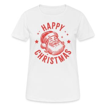 Happy Christmas Santa - Women's Breathable T-Shirt - white - Front - AI Model Female 172 dark (172cm)