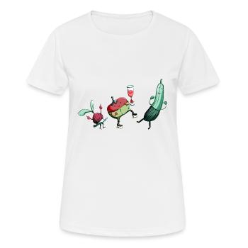 fresh veggis - Women's Breathable T-Shirt - white - Front - AI Model Female 172 dark (172cm)
