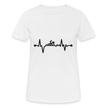 Swimmers - Swimming - Water - Sports - Triathlon - Women's Breathable T-Shirt - white - Front - AI Model Female 172 dark (172cm)