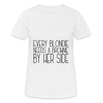 Blonde Brunette Girlfriends Blondie Brownie - Women's Breathable T-Shirt - white - Front - AI Model Female 172 dark (172cm)