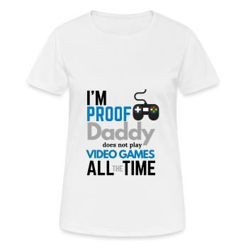 Daddy Videogame Gamer Gaming Gamepad Zocken Zocker - Frauen T-Shirt atmungsaktiv - Weiß - Vorne - AI Model Female 172 dark (172cm)