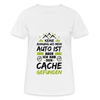 Geocaching Keine Ahnung Geocacher Cache Geocachen - Frauen T-Shirt atmungsaktiv - Weiß - Vorne - AI Model Female 172 dark (172cm)