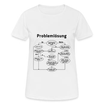 Programmierer Problemlösung Computer Nerd Admin Ge - Frauen T-Shirt atmungsaktiv - Weiß - Vorne - AI Model Female 172 dark (172cm)