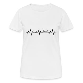 Charpentier charpentier raboteuse battement de coeur - T-shirt respirant Femme - blanc - Devant - AI Model Female 172 dark (172cm)