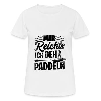 Stand Up Paddling Mir Reichts Ich Geh Paddeln SUP - Frauen T-Shirt atmungsaktiv - Weiß - Vorne - AI Model Female 172 dark (172cm)
