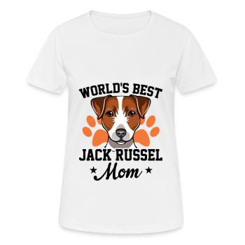 Worlds Best Jack Russel Mom Hundebesitzer Gassi Ge - Frauen T-Shirt atmungsaktiv - Weiß - Vorne - AI Model Female 172 dark (172cm)