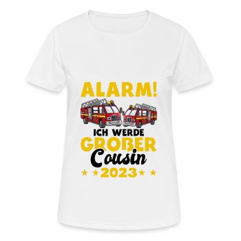 Alarm Ich Werde Großer Cousin 2023 Familie Schwang - Frauen T-Shirt atmungsaktiv - Weiß - Vorne - AI Model Female 172 dark (172cm)