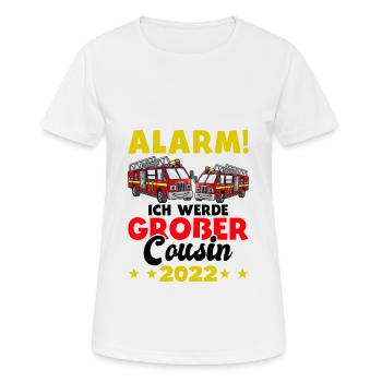 Alarm Ich Werde Großer Cousin 2022 Familie Schwang - Frauen T-Shirt atmungsaktiv - Weiß - Vorne - AI Model Female 172 dark (172cm)