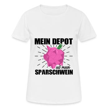 Mein Depot Ist Mein Sparschwein Aktionär Investier - Frauen T-Shirt atmungsaktiv - Weiß - Vorne - AI Model Female 172 dark (172cm)
