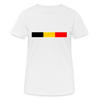 belgique - T-shirt respirant Femme - blanc - Devant - AI Model Female 172 dark (172cm)